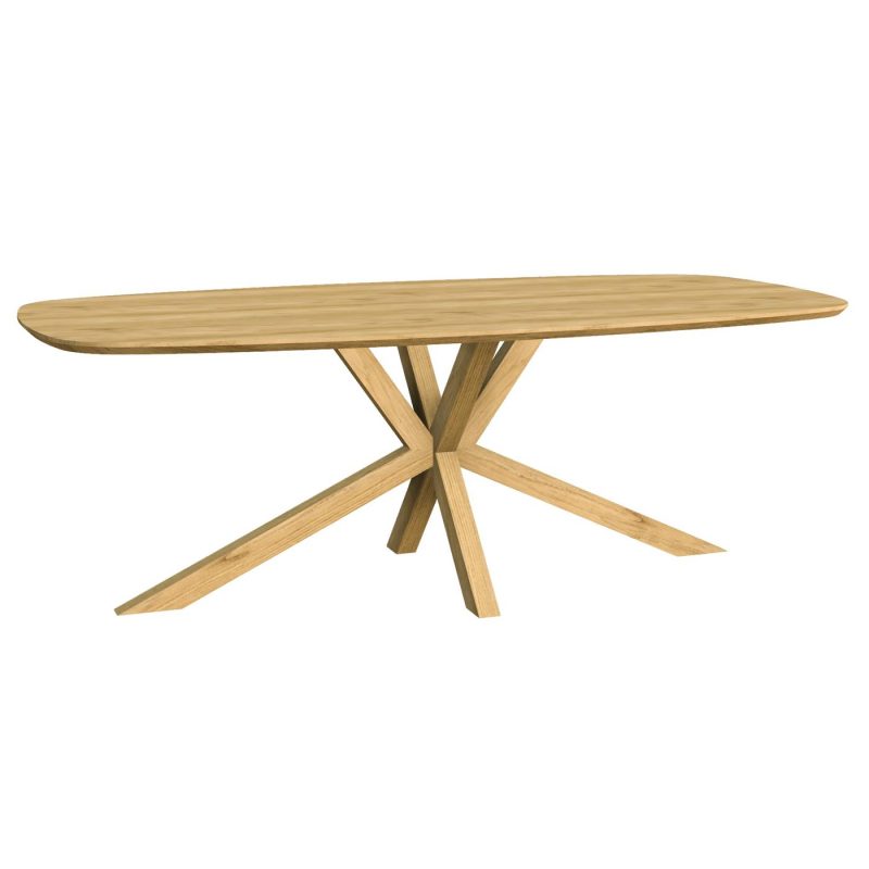 Ovale eetkamertafel Crotone Naturel Acaciahout 240 cm